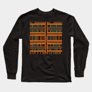 Traditional African Kente Seamless Pattern Long Sleeve T-Shirt